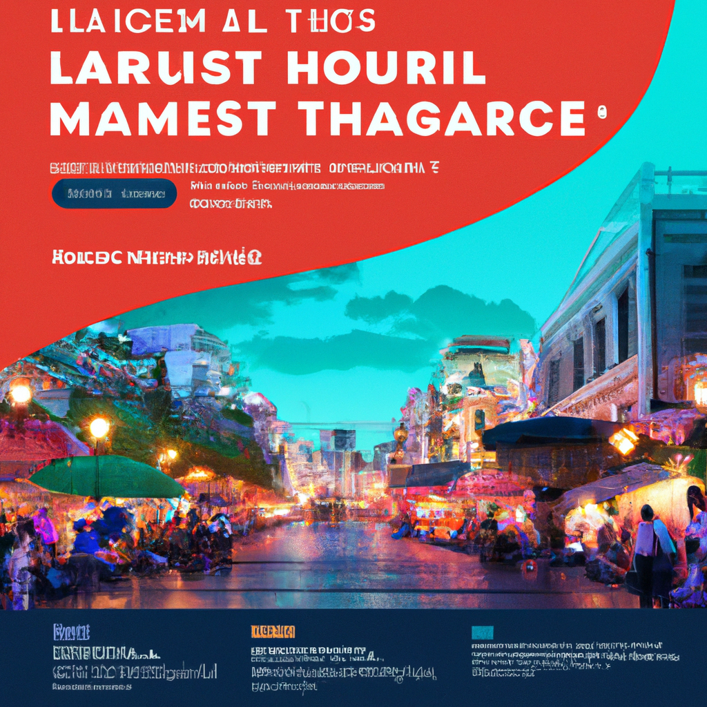 Market scene with lanterns and local vendors